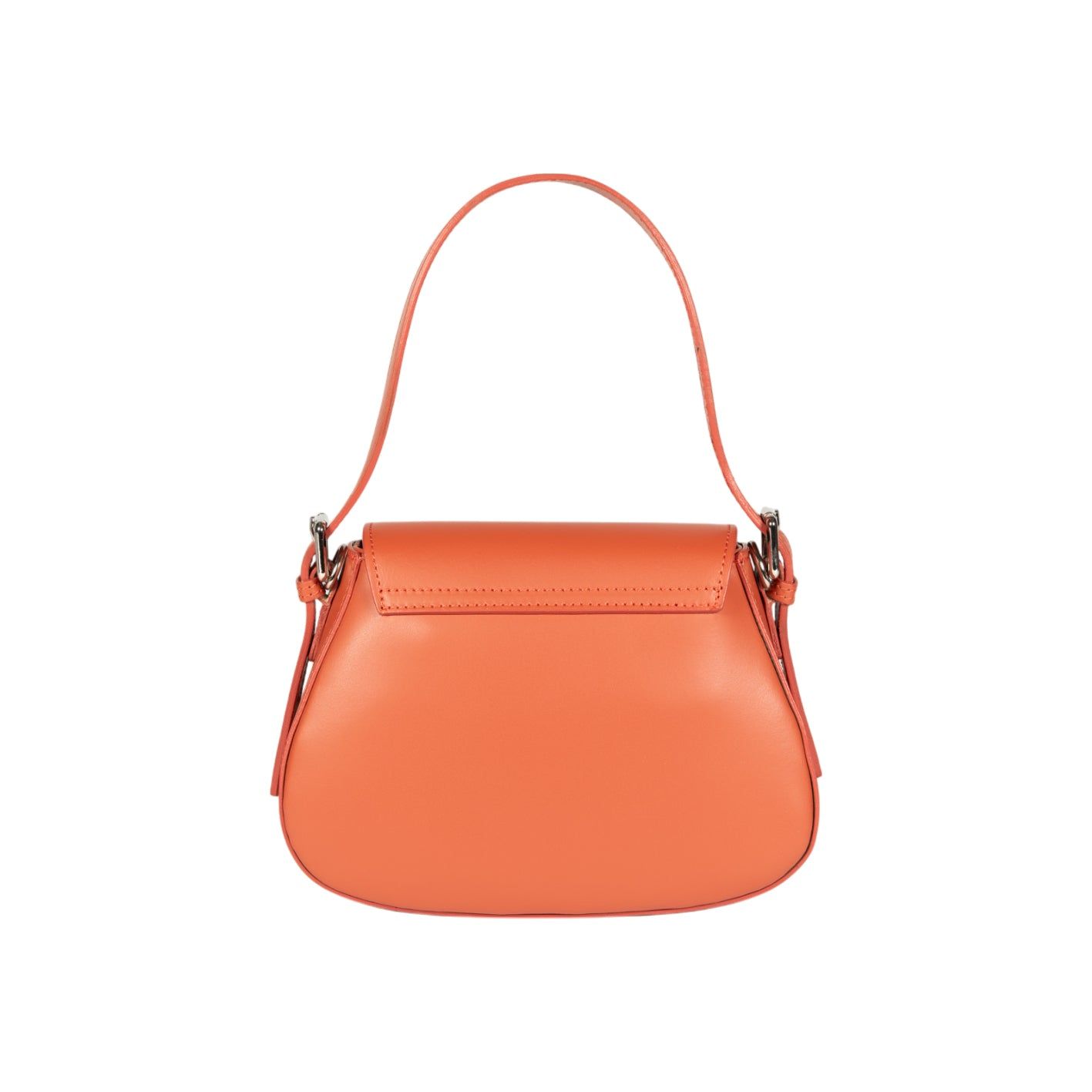EMMA Italian Leather Flap Shoulder Bag — Paprika