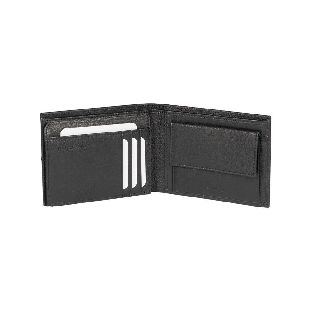 Men's Italian Full-Grain Leather Wallet RFID — Black