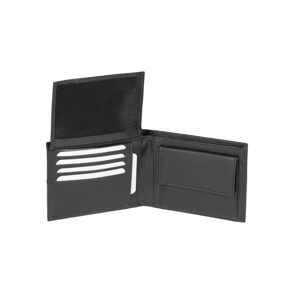 Men's Italian Full-Grain Leather Wallet RFID — Black