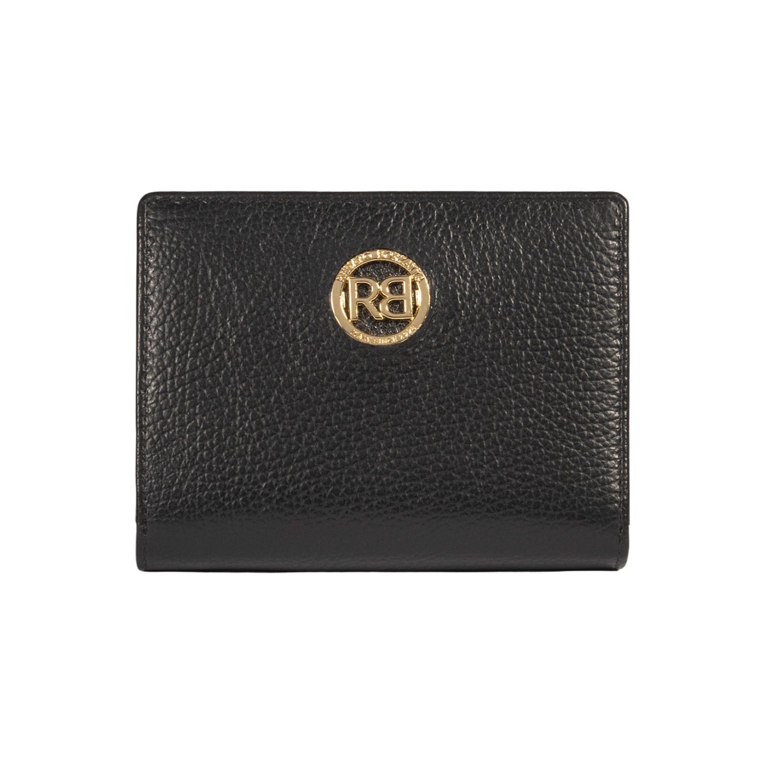 Women's Italian Grain Leather Wallet — Black