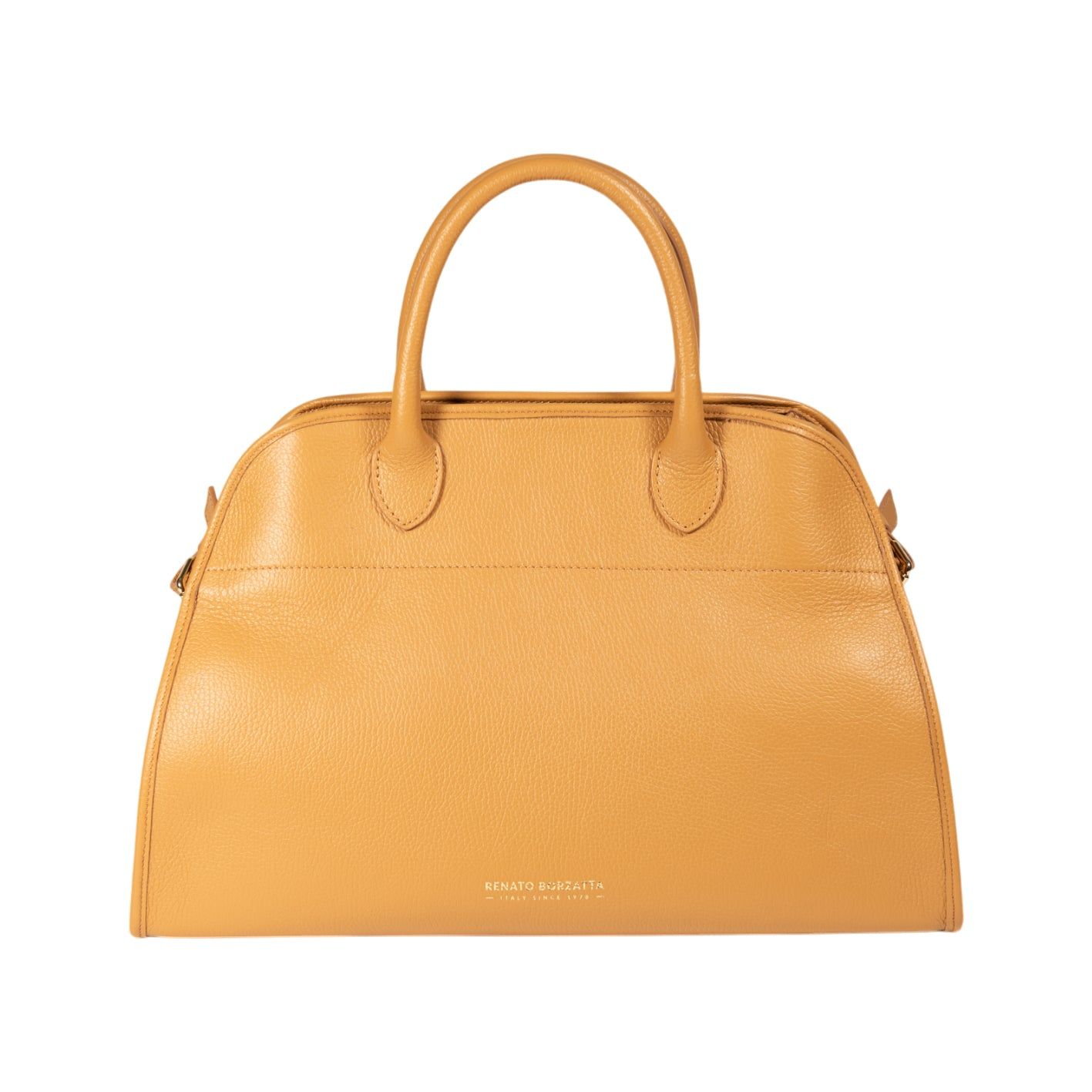 FRIDA Large Italian Leather Handbag — Natural Tan