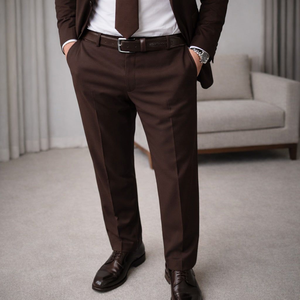 Men's Italian Vegetable-Tanned Leather Belt — Dark Brown