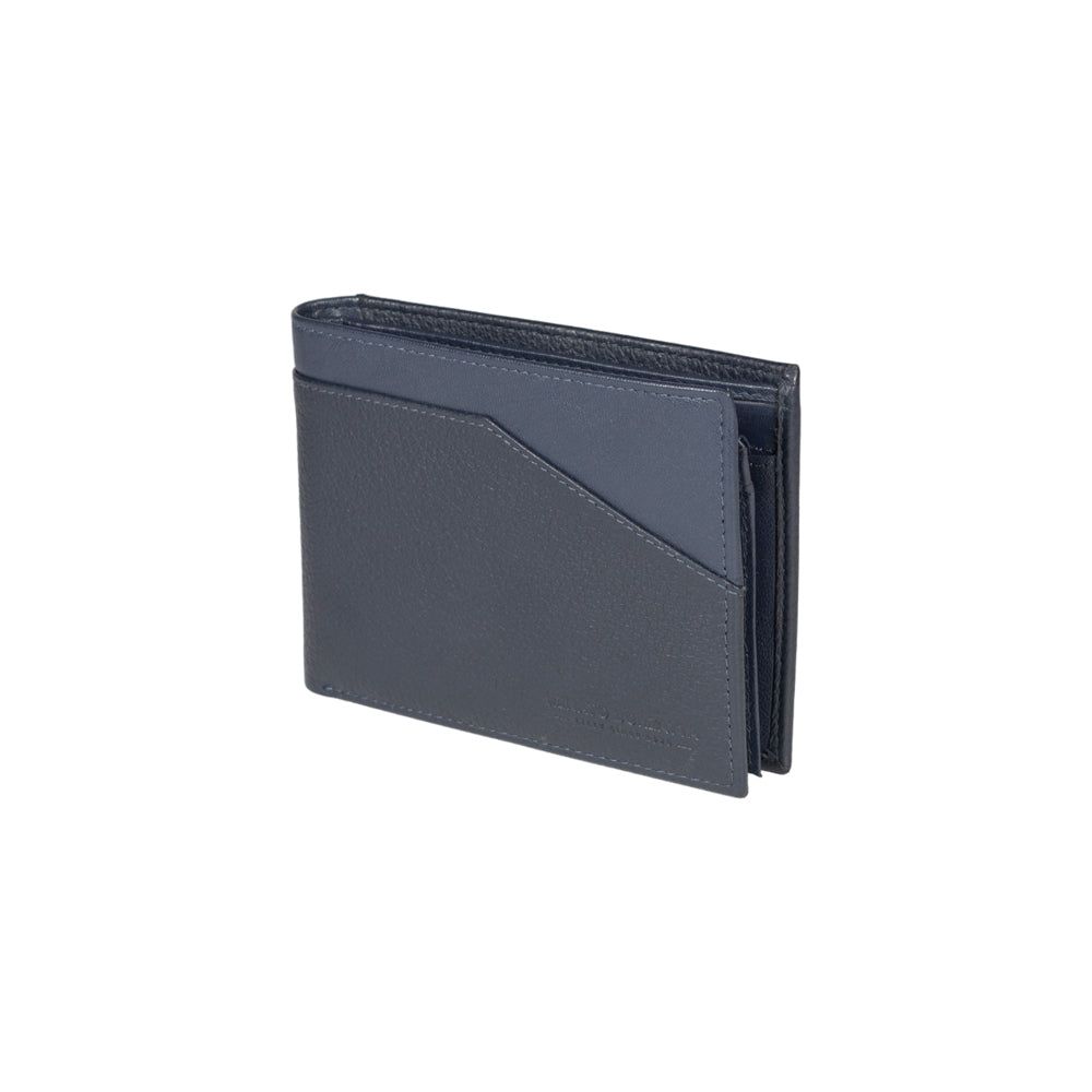 Men's Italian Full-Grain Leather Wallet RFID — Blue