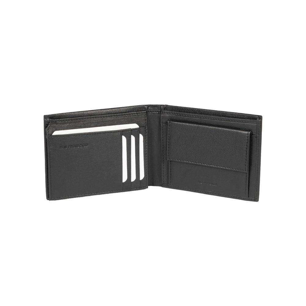 Men's Italian Leather Bifold Wallet — Black